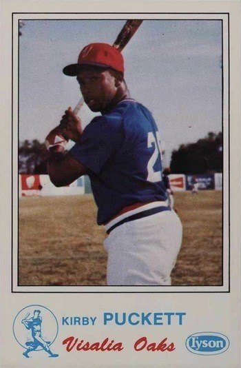 1983 Fritsch #6 Kirby Puckett Visalia Oaks Minor League Baseball Card 1983 Fritsch #6 Kirby Puckett Visalia Oaks Minor League Baseball Card