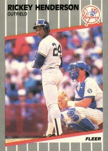 1989 Fleer #254 Rickey Henderson Baseball Card 1989 Fleer #254 Rickey Henderson Baseball Card