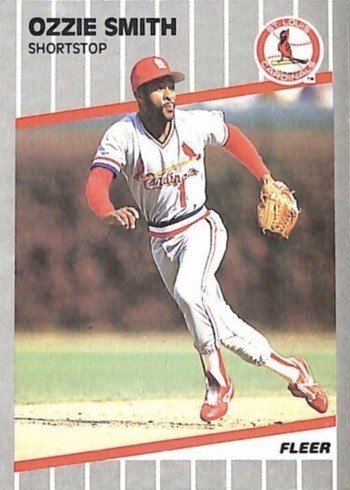 1989 Fleer #463 Ozzie Smith Baseball Card 1989 Fleer #463 Ozzie Smith Baseball Card