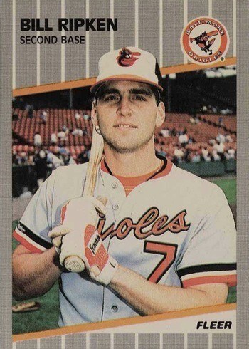 1989 Fleer #616 Billy Ripken Baseball Card With White Scribble Over Vulgarity
