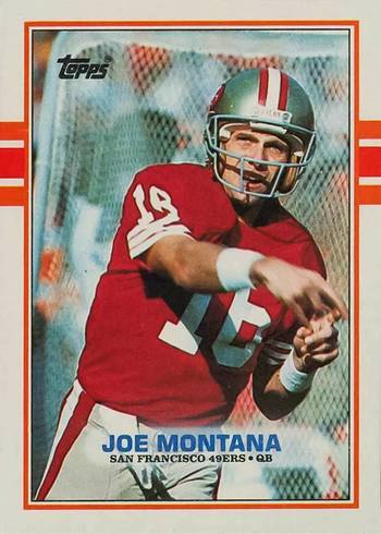 1989 Topps #12 Joe Montana Football Card 1989 Topps #12 Joe Montana Football Card