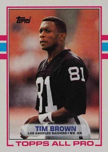 1989 Topps #265 Tim Brown Rookie Card