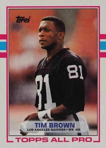 1989 Topps #265 Tim Brown Rookie Card 1989 Topps #265 Tim Brown Rookie Card