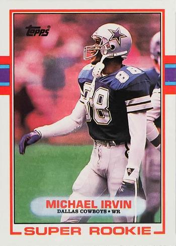 1989 Topps #383 Michael Irvin Rookie Card