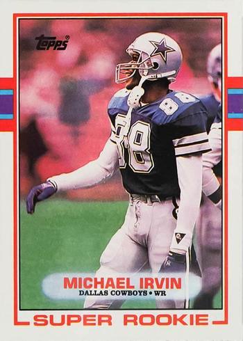 1989 Topps #383 Michael Irvin Rookie Card 1989 Topps #383 Michael Irvin Rookie Card