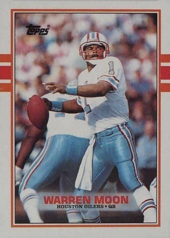 1989 Topps #393 Warren Moon Football Card 1989 Topps #393 Warren Moon Football Card
