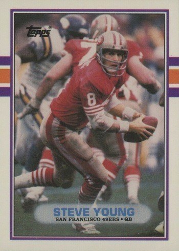 1989 Topps Traded #24T Steve Young Football Card 1989 Topps Traded #24T Steve Young Football Card