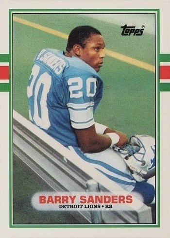 1989 Topps Traded #83T Barry Sanders Rookie Card 1989 Topps Traded #83T Barry Sanders Rookie Card