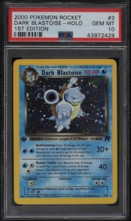 2000 Pokemon Rocket First Edition Dark Blastoise Card