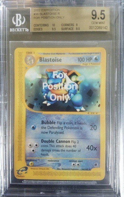 2002 Pokemon Expedition For Position Only Blastoise Card