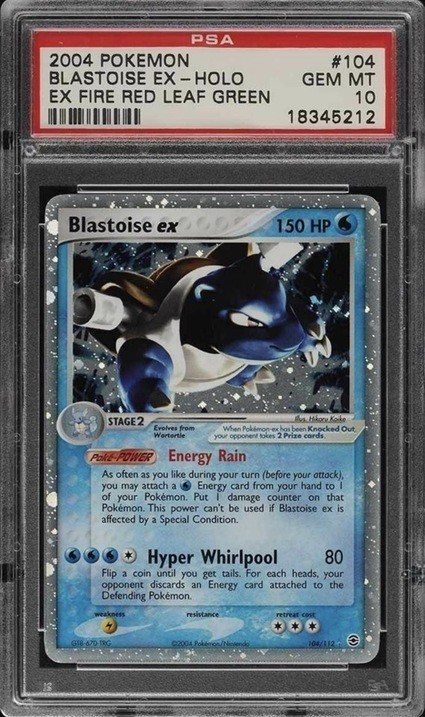 2004 Pokemon EX Fire Red Leaf Green Blastoise Card