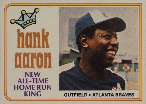 1974 Topps #1 Hank Aaron Baseball Card 1974 Topps #1 Hank Aaron Baseball Card