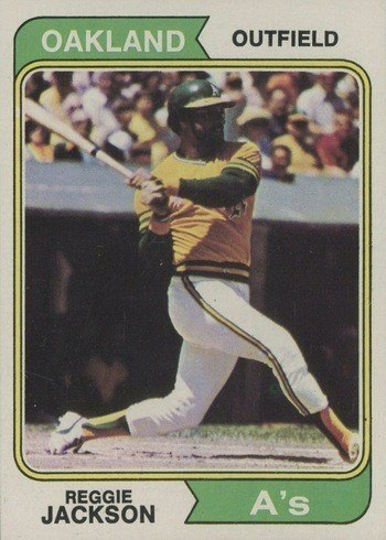 1974 Topps #130 Reggie Jackson Baseball Card 1974 Topps #130 Reggie Jackson Baseball Card