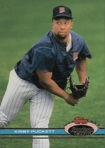 1991 Stadium Club #110 Kirby Puckett Baseball Card 1991 Stadium Club #110 Kirby Puckett Baseball Card