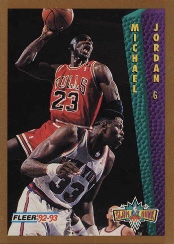 1992 Fleer #273 Michael Jordan Basketball Card (Slam Dunk)