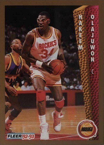 1992 Fleer #84 Hakeem Olajuwon Basketball Card 1992 Fleer #84 Hakeem Olajuwon Basketball Card