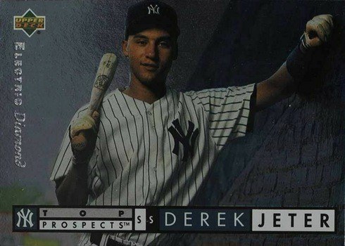 1994 Upper Deck #550 Electric Diamond Top Prospects Derek Jeter Baseball Card 1994 Upper Deck #550 Electric Diamond Top Prospects Derek Jeter Baseball Card