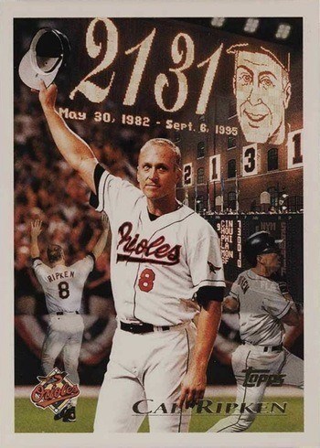 1996 Topps #96 Cal Ripken Jr. Tribute Baseball Card