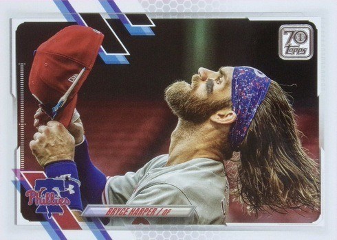 2021 Topps Series 1 Bryce Harper Baseball Card #250 SSP Variation 2021 Topps Series 1 Bryce Harper Baseball Card #250 SSP Variation