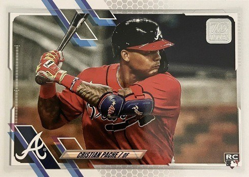 2021 Topps Series 1 Christian Pache Rookie Card #187 SP Variation 2021 Topps Series 1 Christian Pache Rookie Card #187 SP Variation