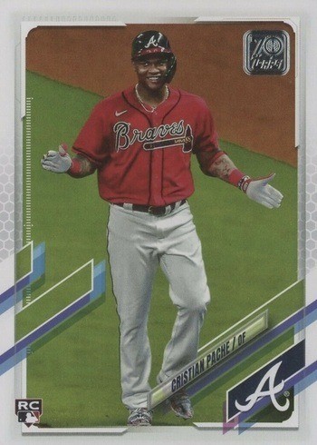 2021 Topps Series 1 Christian Pache Rookie Card #187 SSP Variation 2021 Topps Series 1 Christian Pache Rookie Card #187 SSP Variation