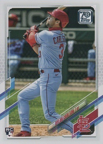 2021 Topps Series 1 Dylan Carlson Rookie Card #285 SP Variation 2021 Topps Series 1 Dylan Carlson Rookie Card #285 SP Variation