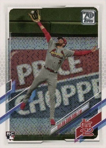 2021 Topps Series 1 Dylan Carlson Rookie Card #285 SSP Variation 2021 Topps Series 1 Dylan Carlson Rookie Card #285 SSP Variation