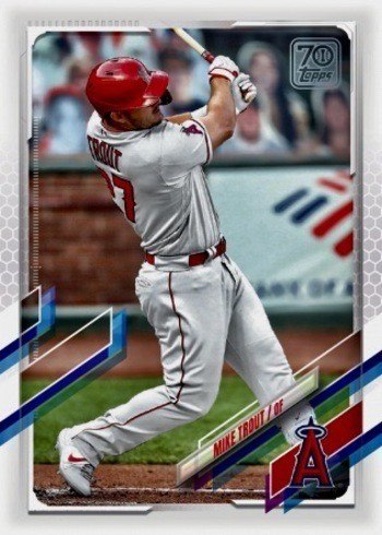 2021 Topps Series 1 Mike Trout Baseball Card #27 SP Variation