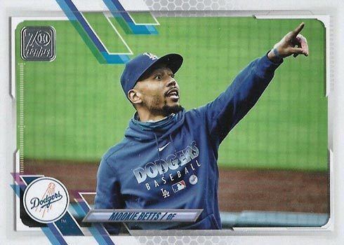 2021 Topps Series 1 Mookie Betts Baseball Card #13 SP Variation