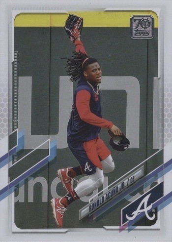 2021 Topps Series 1 Ronald Acuna Jr. Baseball Card #263 SP Variation