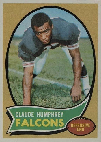 1970 Topps #156 Claude Humphrey Rookie Card 1970 Topps #156 Claude Humphrey Rookie Card