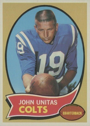 1970 Topps #180 Johnny Unitas Football Card 1970 Topps #180 Johnny Unitas Football Card