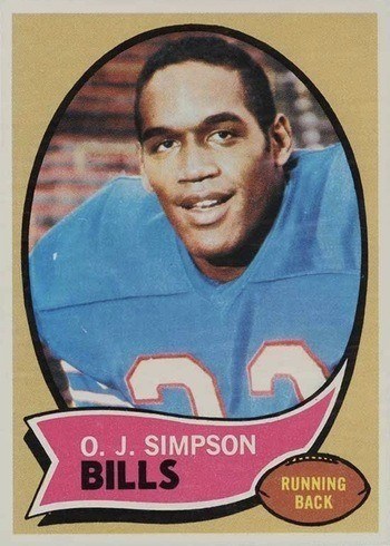1970 Topps #90 O.J. Simpson Rookie Card 1970 Topps #90 O.J. Simpson Rookie Card