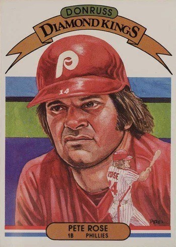 1982 Donruss #1 Pete Rose Diamond Kings Baseball Card 1982 Donruss #1 Pete Rose Diamond Kings Baseball Card