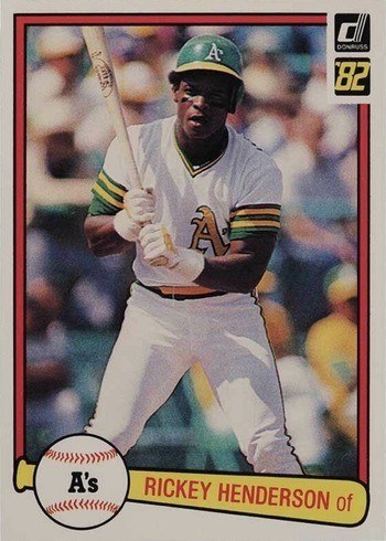 1982 Donruss #113 Rickey Henderson Baseball Card 1982 Donruss #113 Rickey Henderson Baseball Card