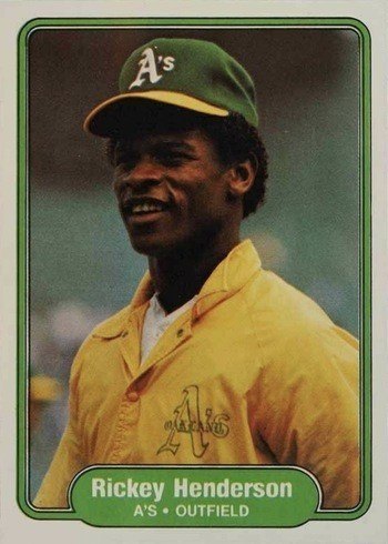 1982 Fleer #92 Rickey Henderson Baseball Card 1982 Fleer #92 Rickey Henderson Baseball Card