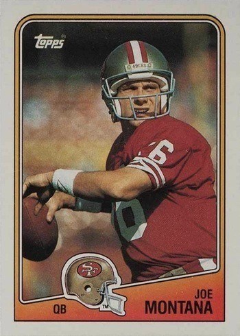 1988 Topps #38 Joe Montana Football Card 1988 Topps #38 Joe Montana Football Card