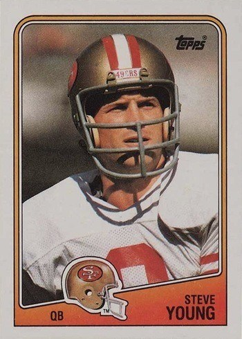 1988 Topps #39 Steve Young Football Card 1988 Topps #39 Steve Young Football Card