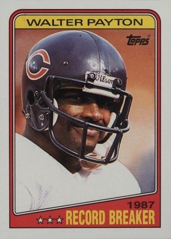 1988 Topps #5 Walter Payton Record Breaker Football Card 1988 Topps #5 Walter Payton Record Breaker Football Card