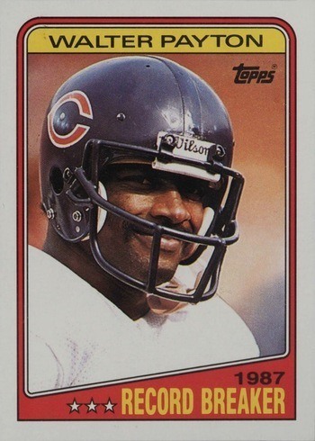 1988 Topps #5 Walter Payton Record Breaker Football Card