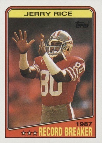 1988 Topps #6 Jerry Rice Record Breaker Football Card
