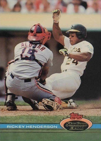 1991 Topps Stadium Club #120 Rickey Henderson Baseball Card