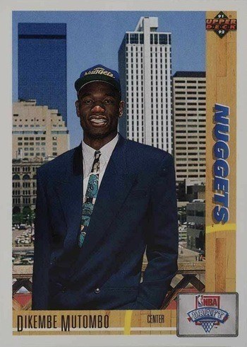 1991 Upper Deck #3 Dikembe Mutombo Rookie Card