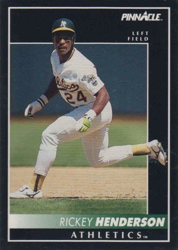 1992 Pinnacle #401 Rickey Henderson Baseball Card