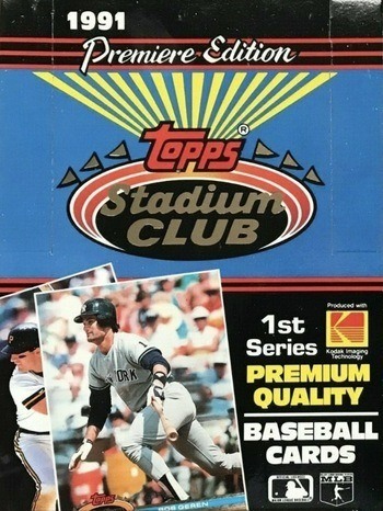 Unopened Box of 1991 Topps Stadium Club Baseball Cards