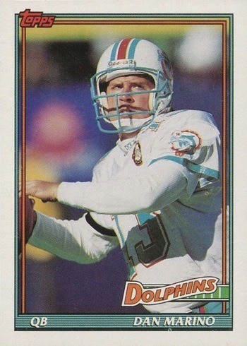 1991 Topps #112 Dan Marino Football Card 1991 Topps #112 Dan Marino Football Card