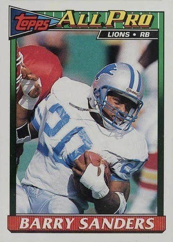 1991 Topps #415 Barry Sanders Football Card 1991 Topps #415 Barry Sanders Football Card