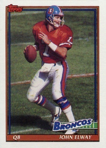 1991 Topps #554 John Elway Football Card 1991 Topps #554 John Elway Football Card