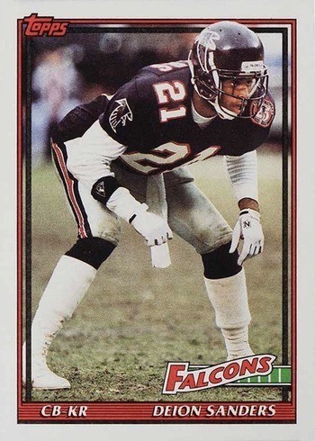 1991 Topps #582 Deion Sanders Football Card