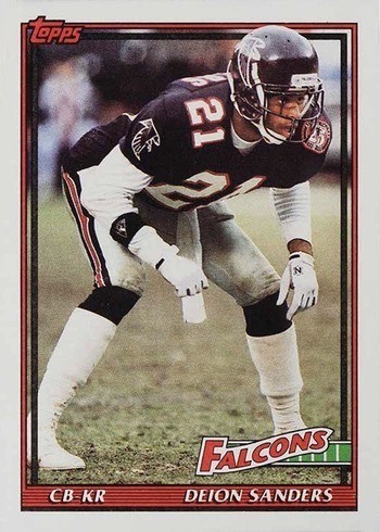 1991 Topps #582 Deion Sanders Football Card 1991 Topps #582 Deion Sanders Football Card